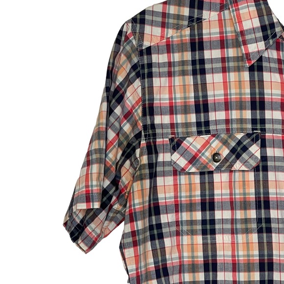 Royal Robbins Contemporary Fit Men's Plaid Short Sleeve Shirt Button Up Medium - Picture 2 of 8